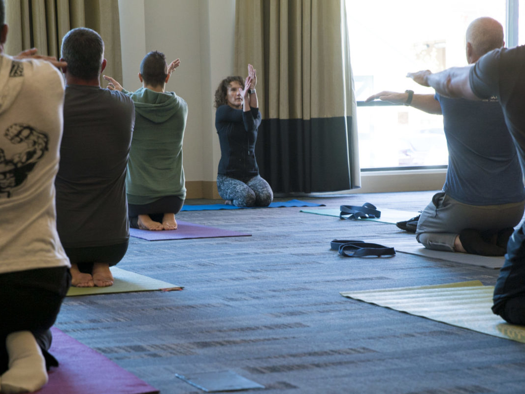 private yoga class at limelight hotel zenergy instructor